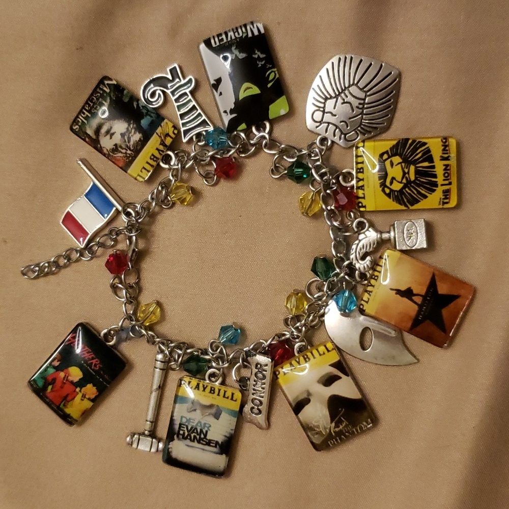 Broadway Classic Musical 14 Multicharm Metal Novelty Charm Bracelet